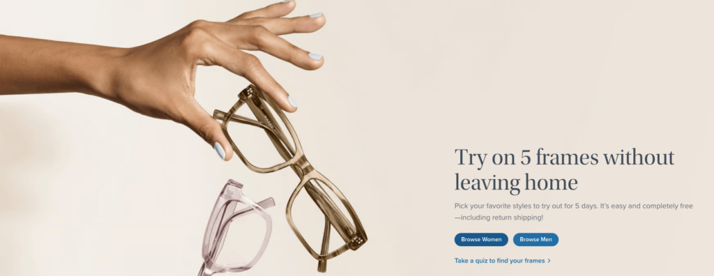 warby parker content marketing example