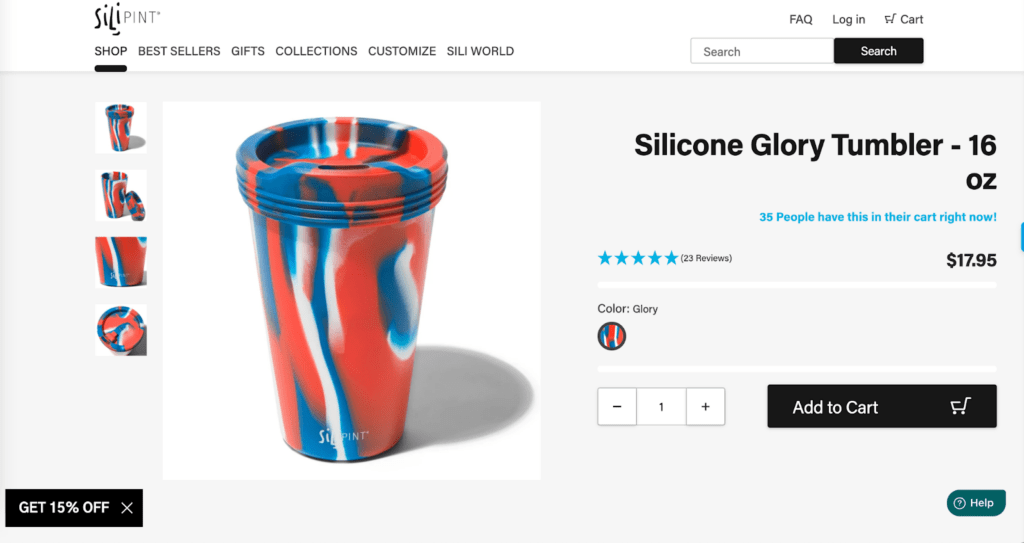 silipint ecommerce product offer example