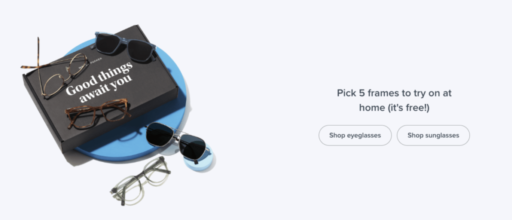 warby parker d2c ecommerce example